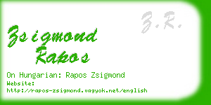 zsigmond rapos business card